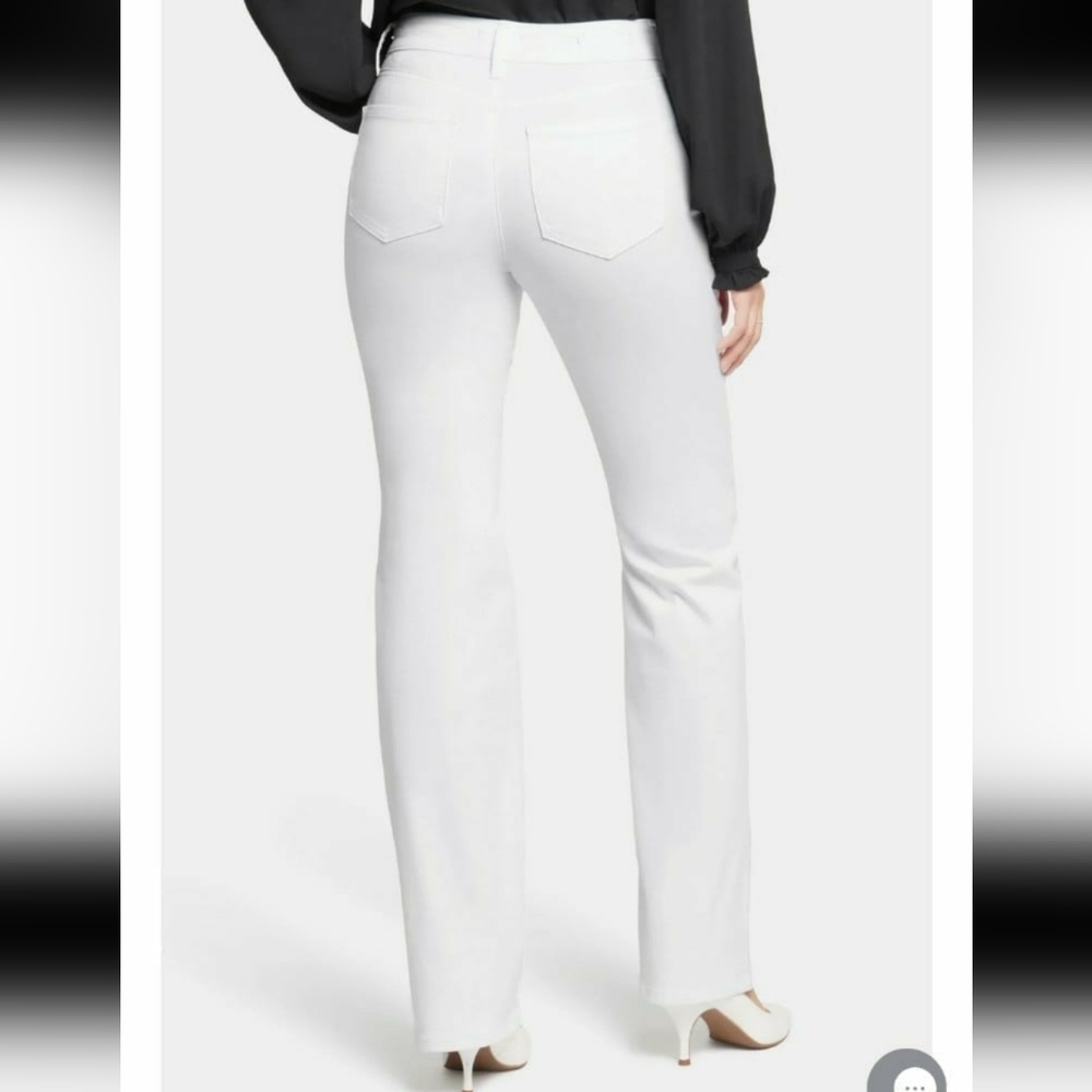 NYDJ $79 Blake Slim Flare White Jeans, 10, M, NWT, High Rise - Picture 3 of 12